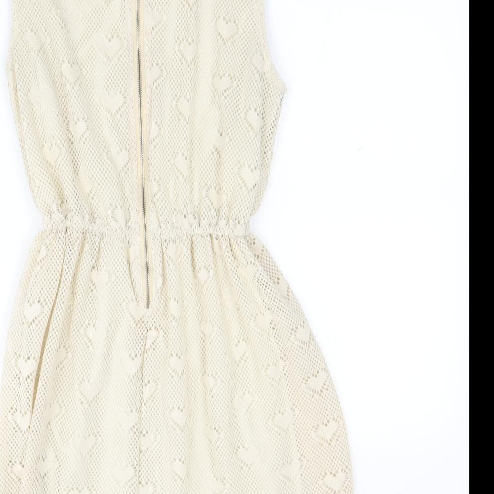 jasmine Womens Beige Fit & Flare Size 8