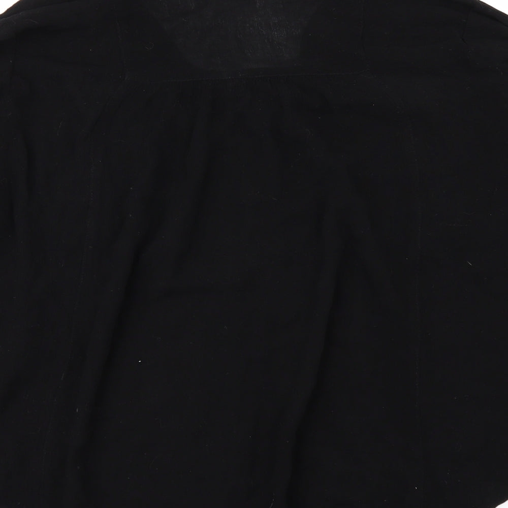 Atmosphere Womens Black Geometric Basic Blouse Size 10