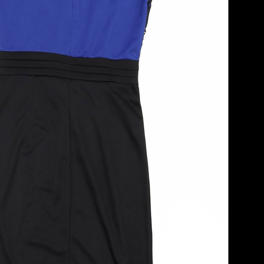 Preworn Womens Blue Colourblock Shift Size M