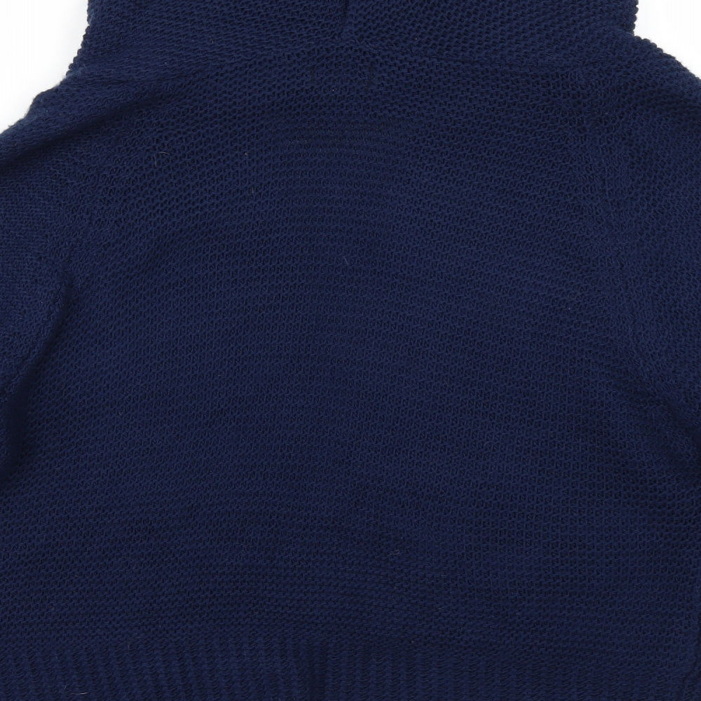 Amanti Womens Blue Knit Cardigan Jumper Size M