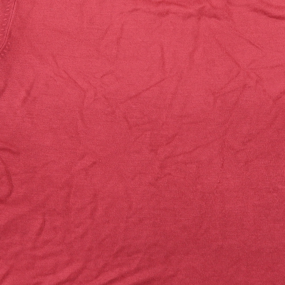 BHS Womens Red Knit Pullover Jumper Size 14