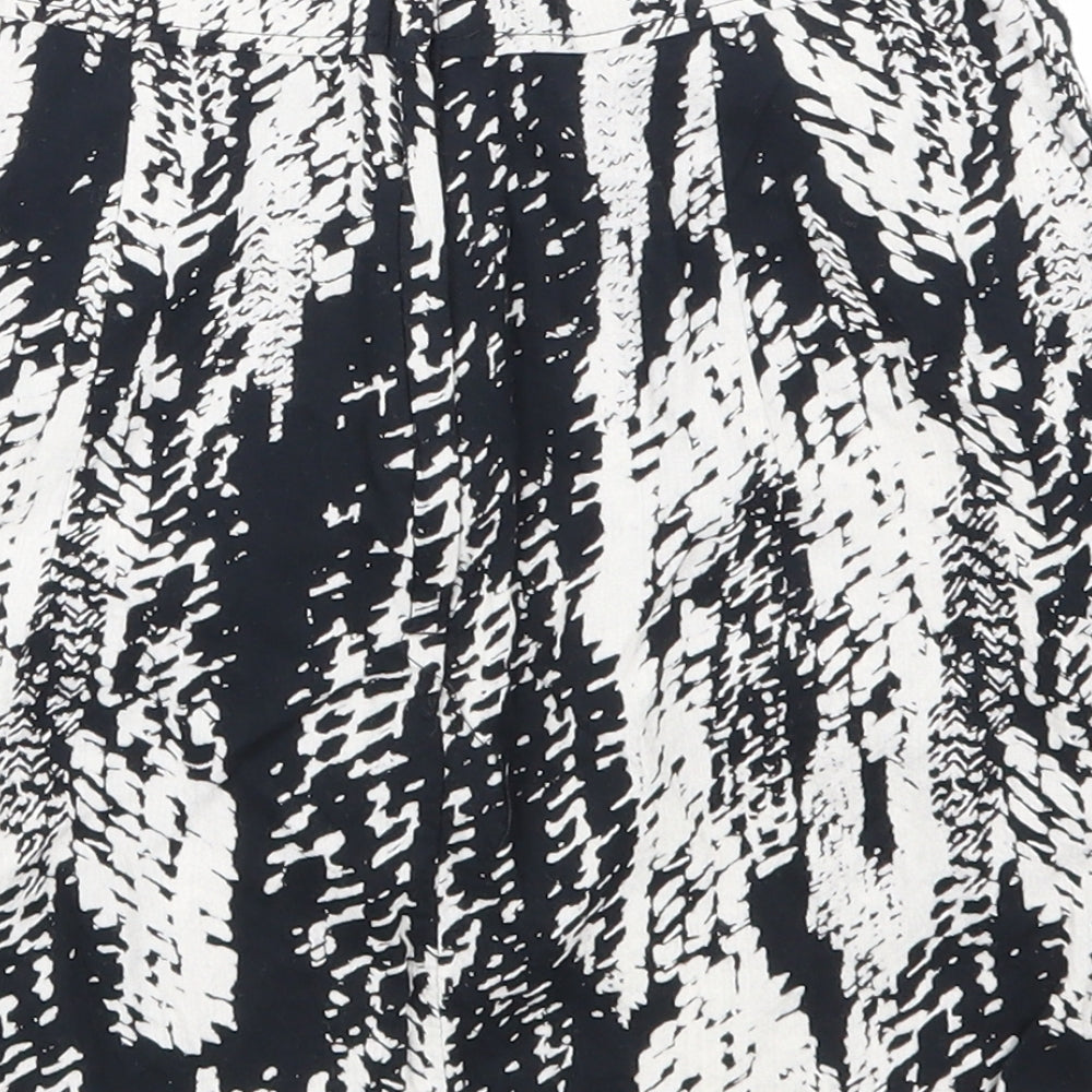 H&M Womens Black Animal Print Mini Skirt Size 6
