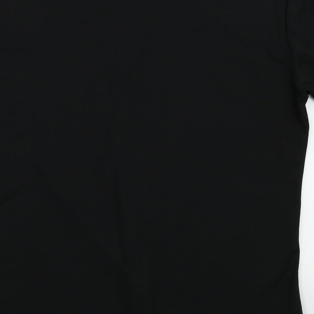 Etien Womens Black Basic Blouse Size L