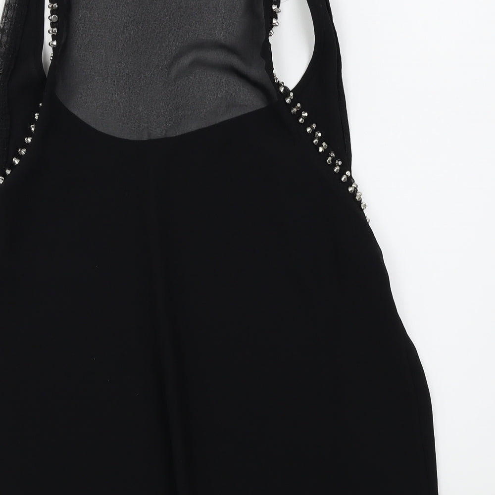 Topshop Womens Black Basic T-Shirt Size 12