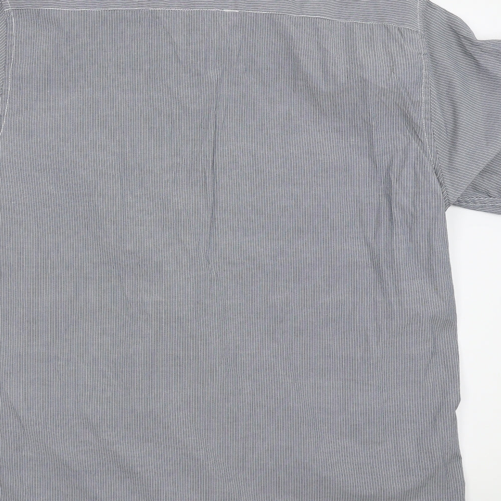 le cooper Mens Grey Striped Button-Up Size XL