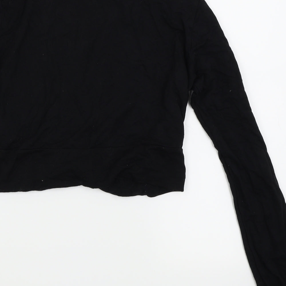 Topshop Womens Black Basic T-Shirt Size 14