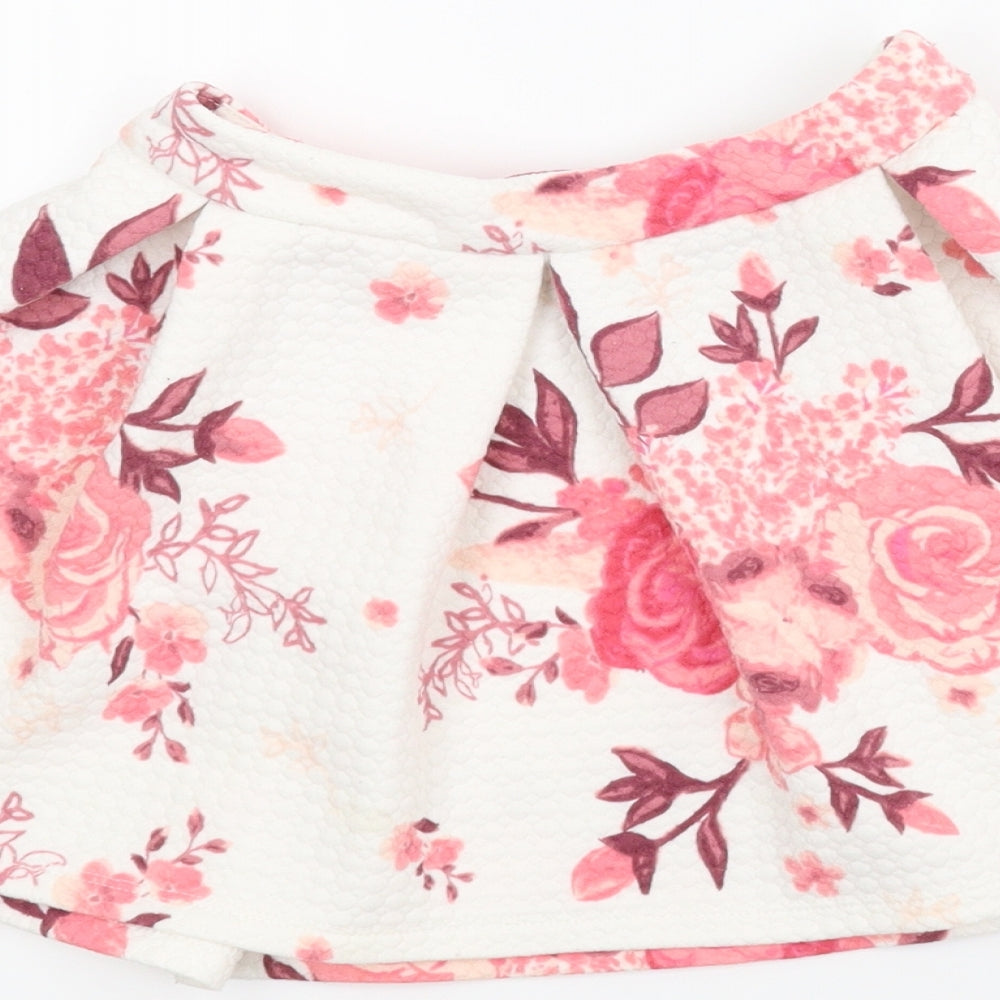 Minoti Girls Pink Floral A-Line Skirt Size 5-6 Years