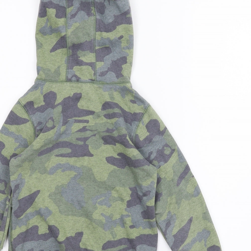 NEXT Girls Green Camouflage Pullover Hoodie Size 6 Years