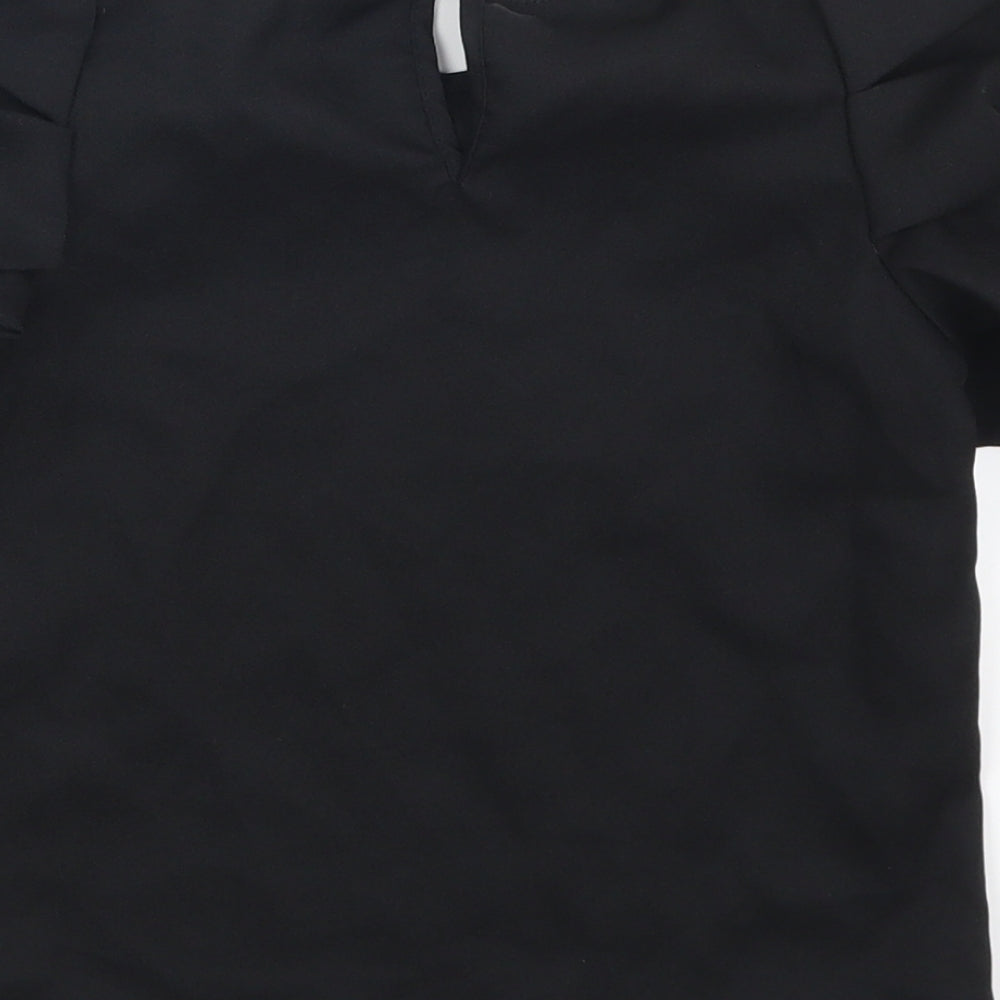 SheIn Girls Black Basic T-Shirt Size 8 Years