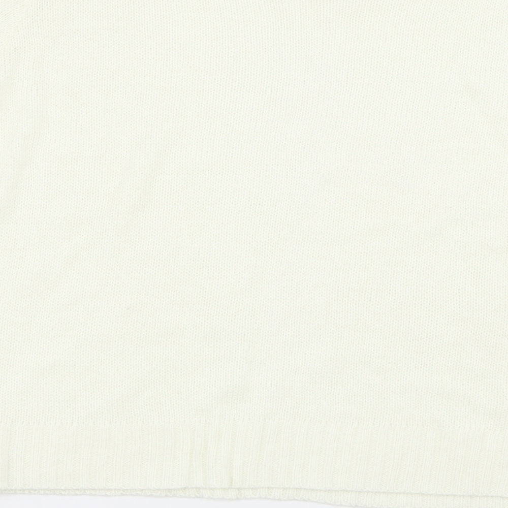 H&M Womens White Pullover Jumper Size M