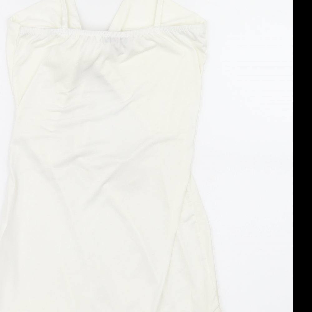 Stylewise Womens White Camisole T-Shirt Size 10
