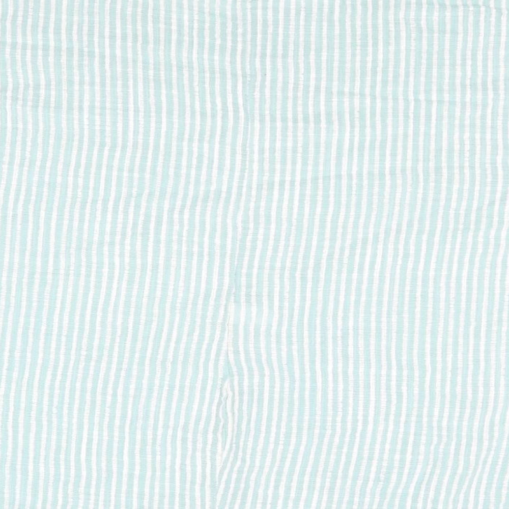 LV Clothing Womens Green Striped Basic T-Shirt Size 40