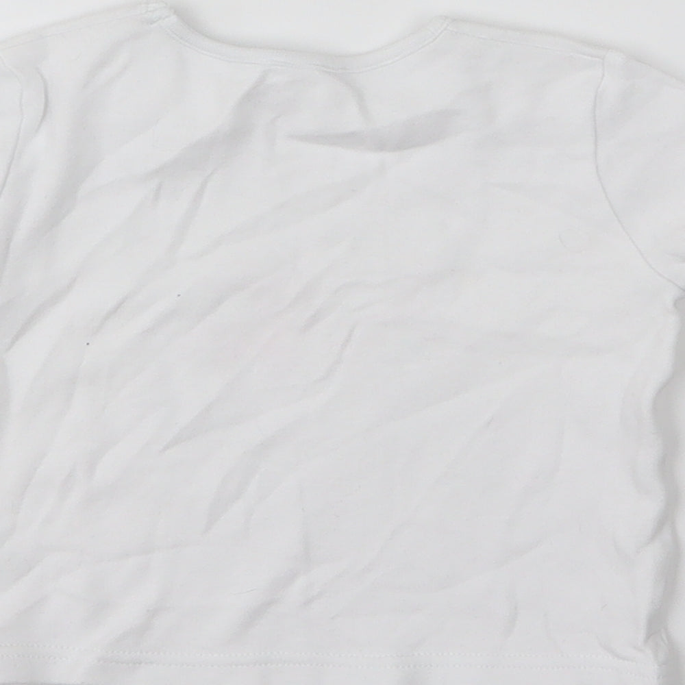 George Girls White Jersey Basic T-Shirt Size 9-12 Months - unicorn