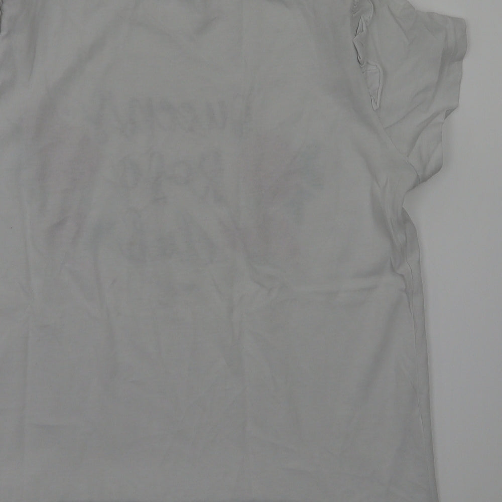 Terranova Womens White Floral T-Shirt Size S