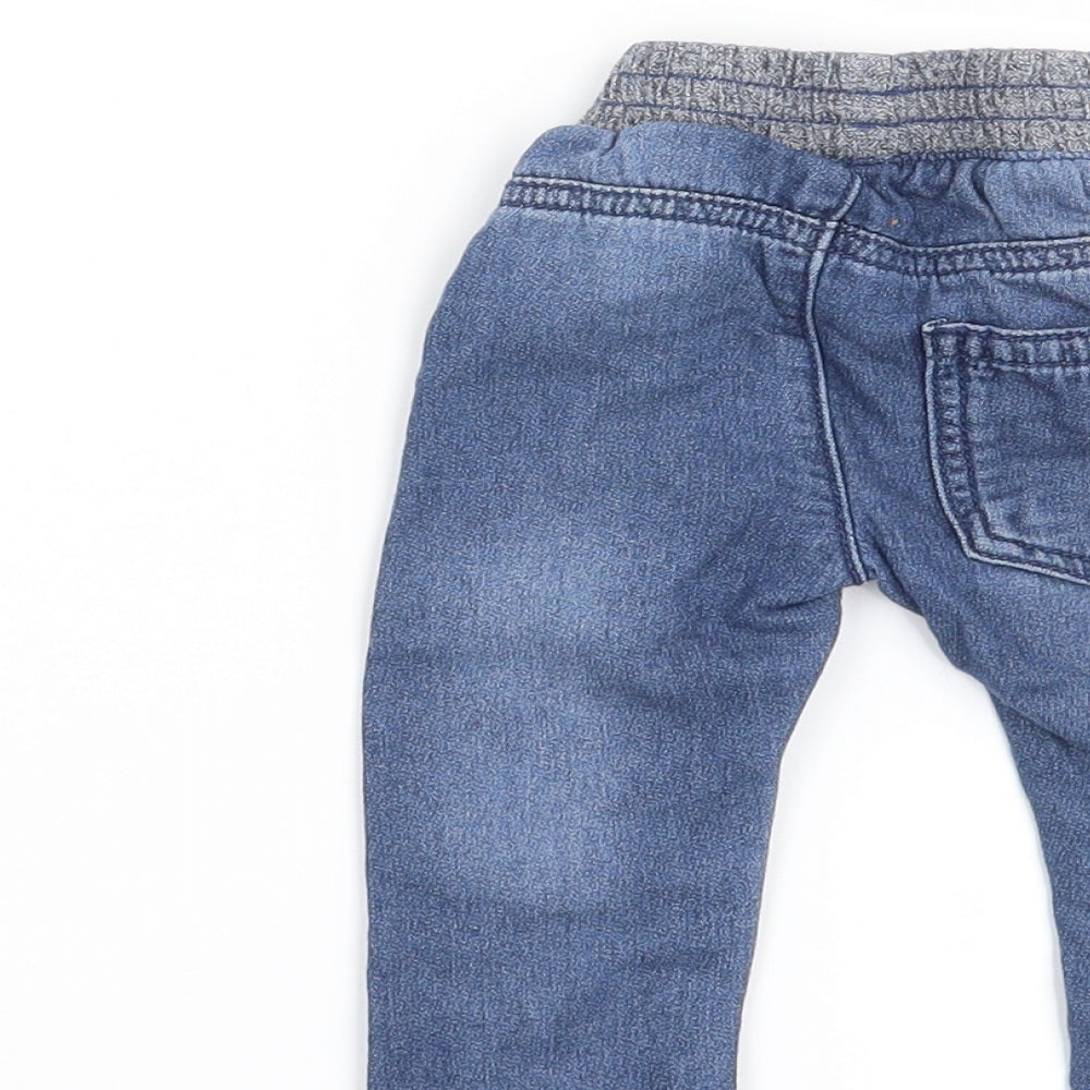 Nutmeg Boys Blue Jogger Trousers Size 0-3 Months