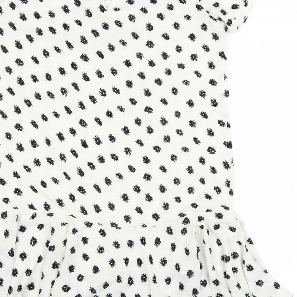 ARTLOVE Paris Womens White Floral T-Shirt Dress Size M