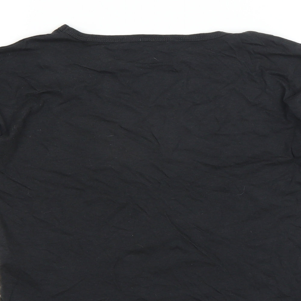 NEXT Girls Black Basic T-Shirt Size 8 Years - YEAH RIGHT