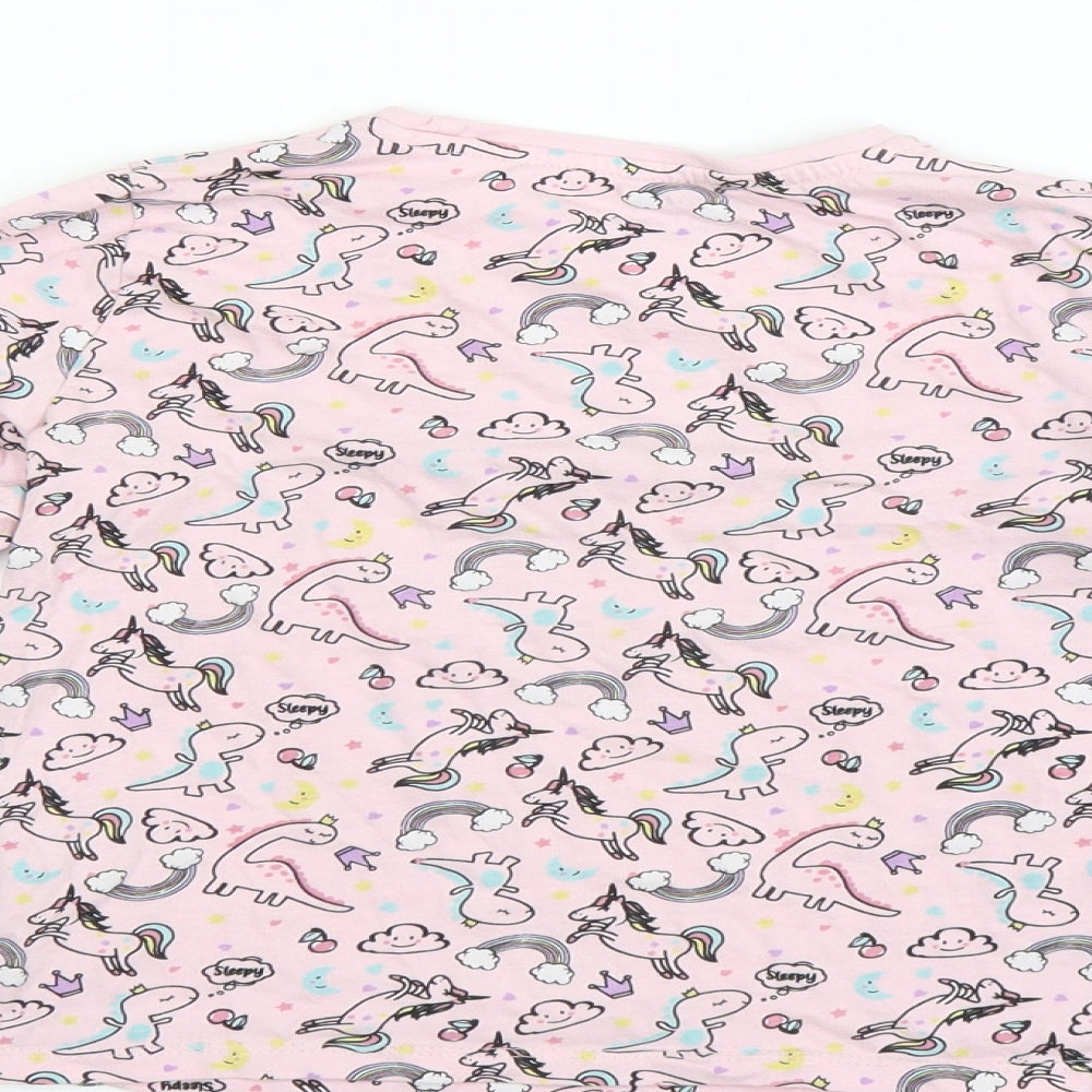 Pep&Co Girls Pink Basic T-Shirt Size 5-6 Years - ALWYAS DREAMING UNICORN PATTERN