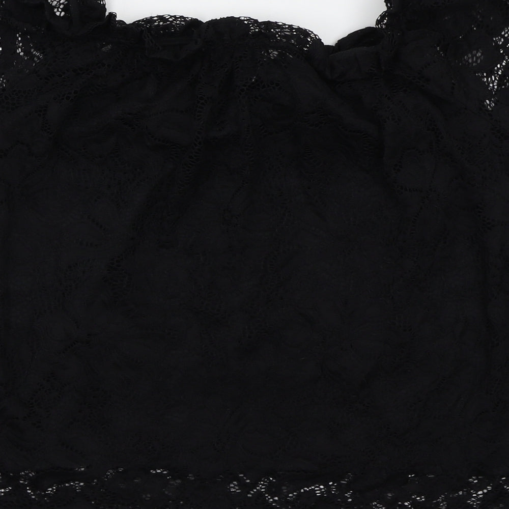 New Look Womens Black Basic Blouse Size 10