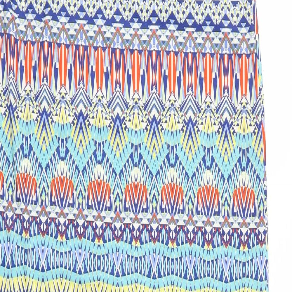 high rose Womens Blue Geometric Maxi Size S