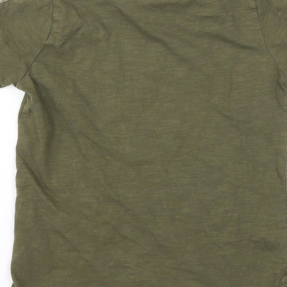T?U Girls Green Animal Print Basic T-Shirt Size 5 Years - fresh