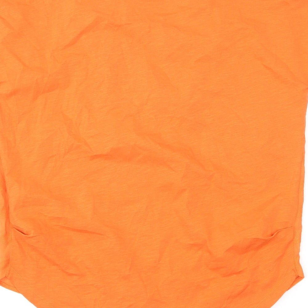 NEXT Womens Orange Striped Basic T-Shirt Size 8