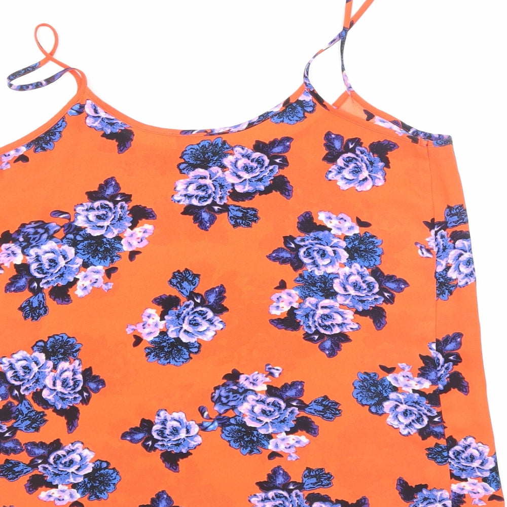 papya Womens Multicoloured Floral Basic Blouse Size 10
