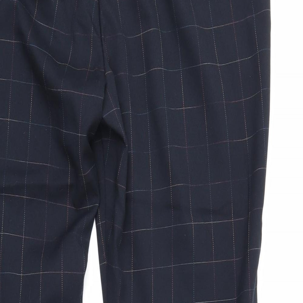Anna Rose Womens Black Check Trousers Size 20 L27 in