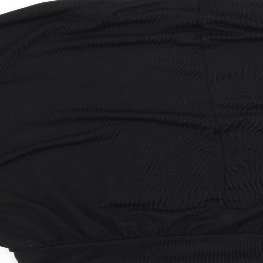 Brand and care label for New Look women’s black jumper, size S