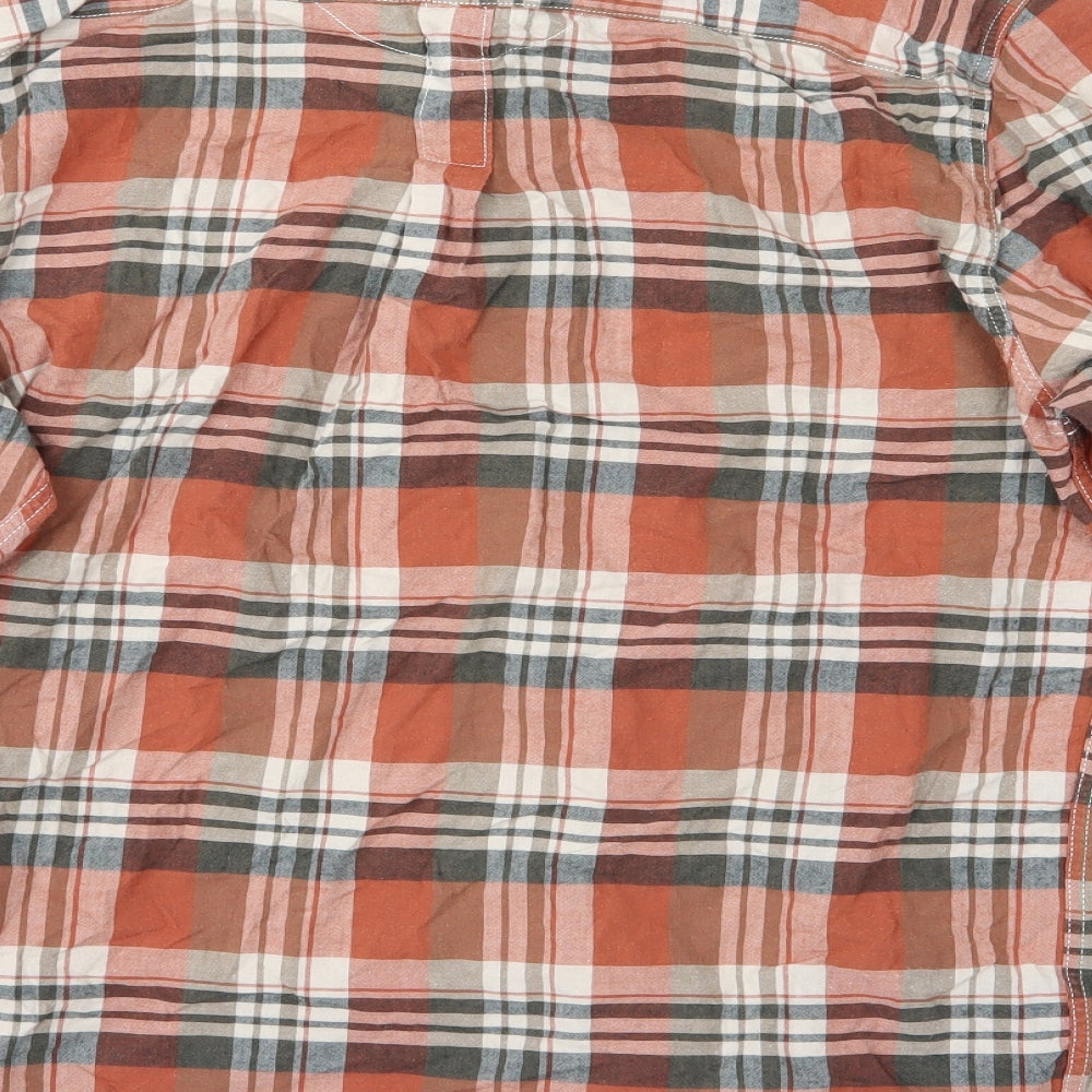 Debenhams Mens Red Plaid Button-Up Size L