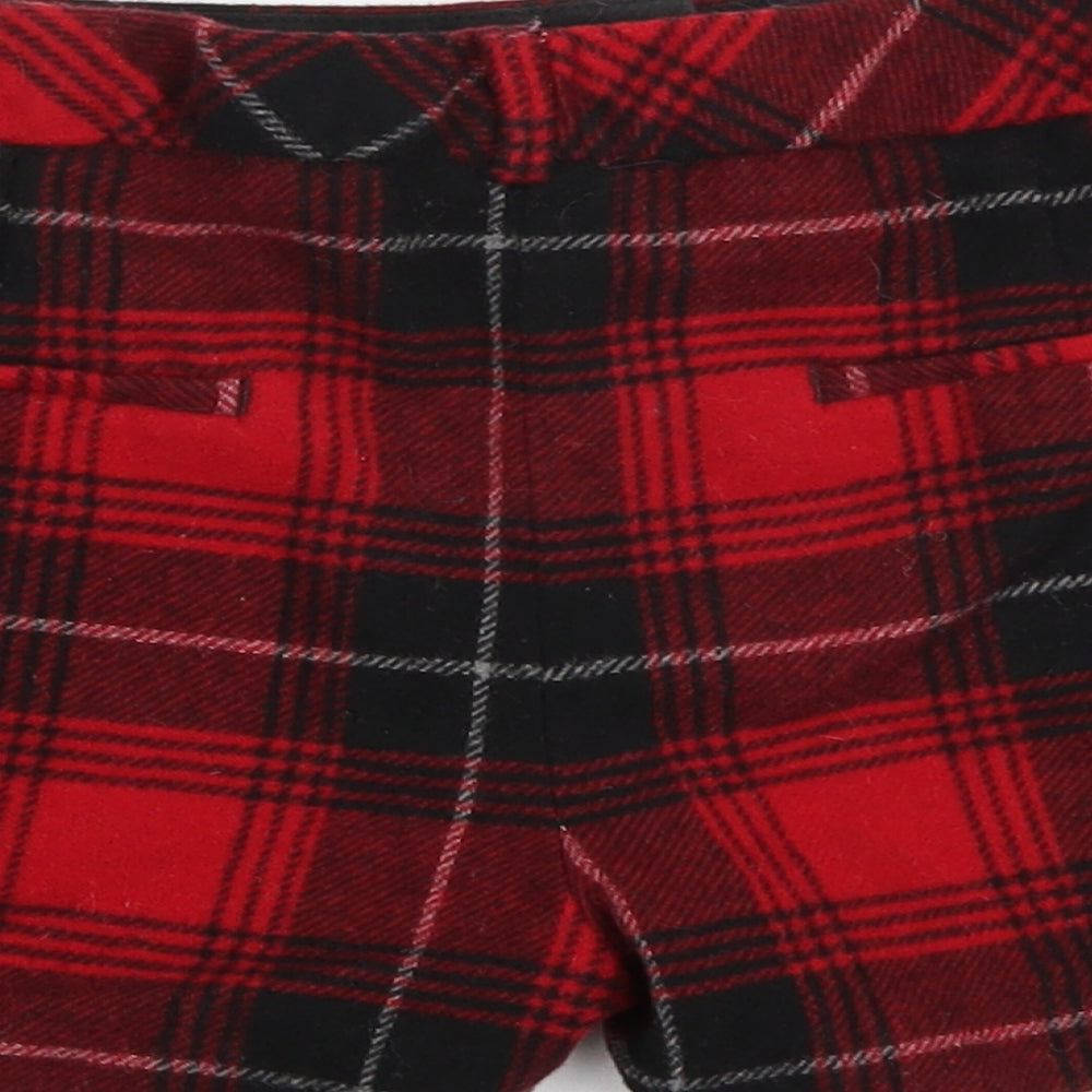 NEXT Girls Red Check Hot Pants Shorts Size 10 Years