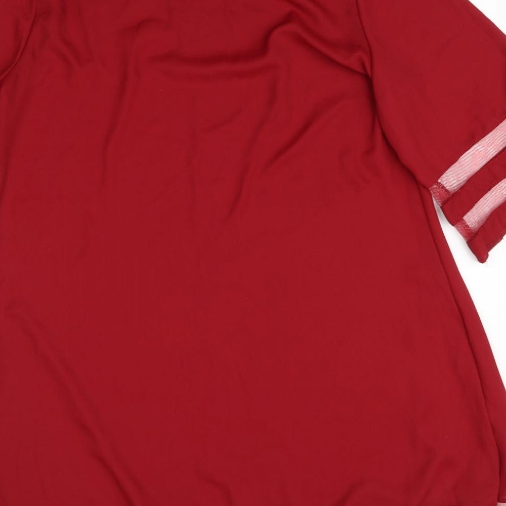 Preworn Womens Red Basic Blouse Size XL