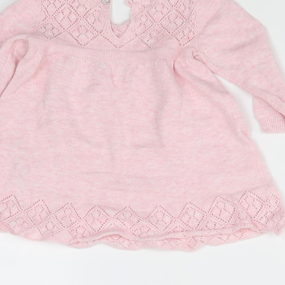 NEXT Girls Pink Jumper Dress Size 3-6 Months