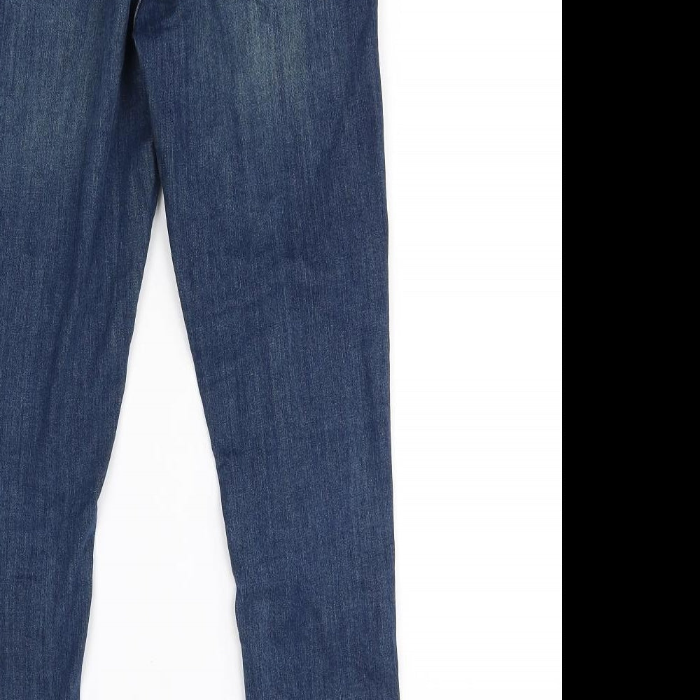 Topshop Womens Blue Skinny Jeans Size 28 in L27 in
