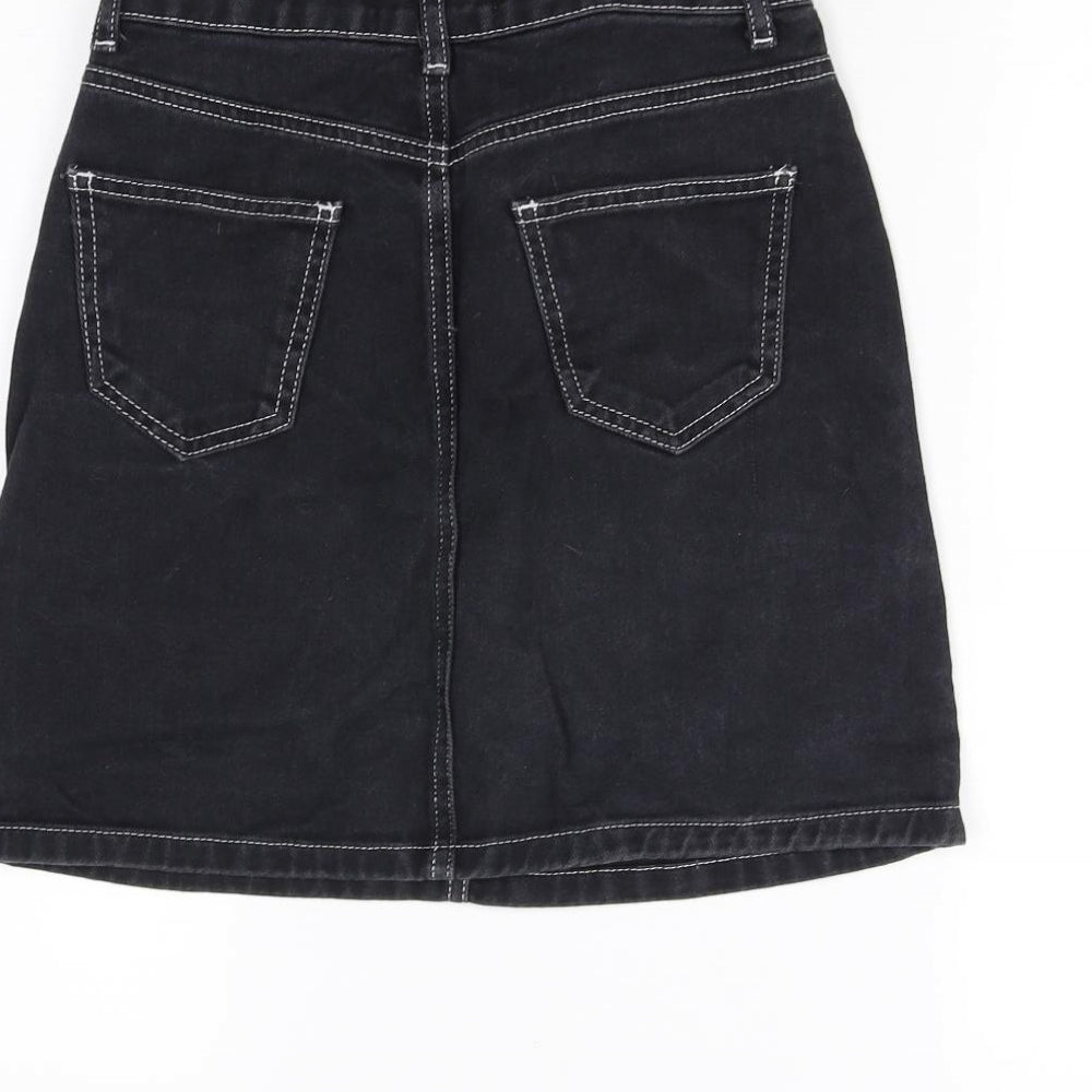 Denim & Co. Womens Black Mini Skirt Size 8