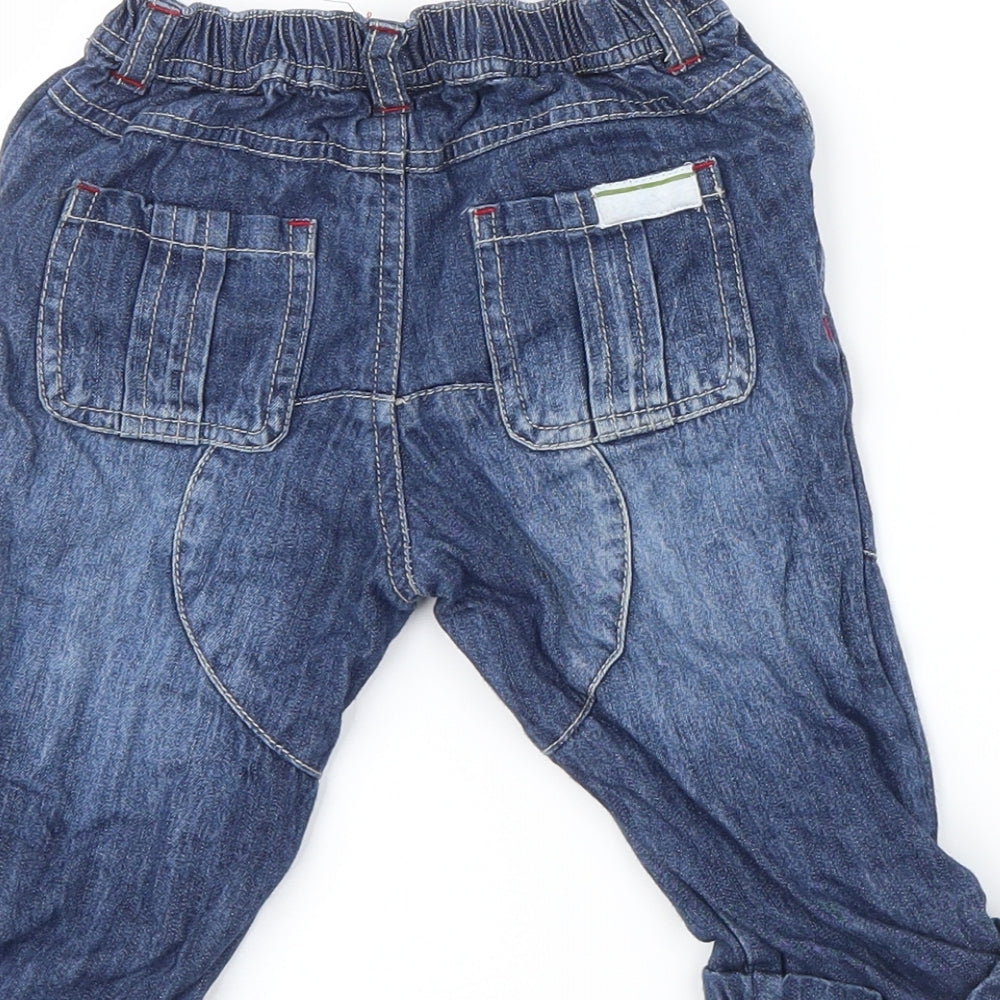 Blue Zoo Boys Blue Denim Capri Jeans Size 9-12 Months