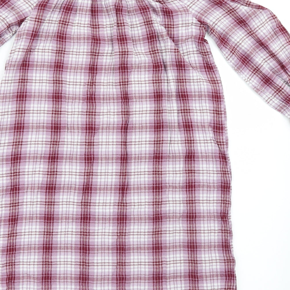New Look Womens Pink Check Shirt Dress Size 10
