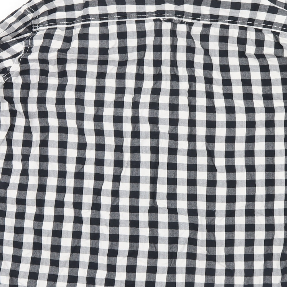 Flying Machine Mens Blue Check Button-Up Size M