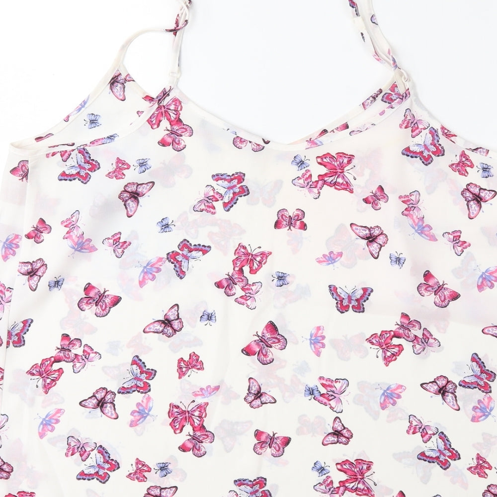 Atmosphere Womens Pink Floral Basic Blouse Size 14