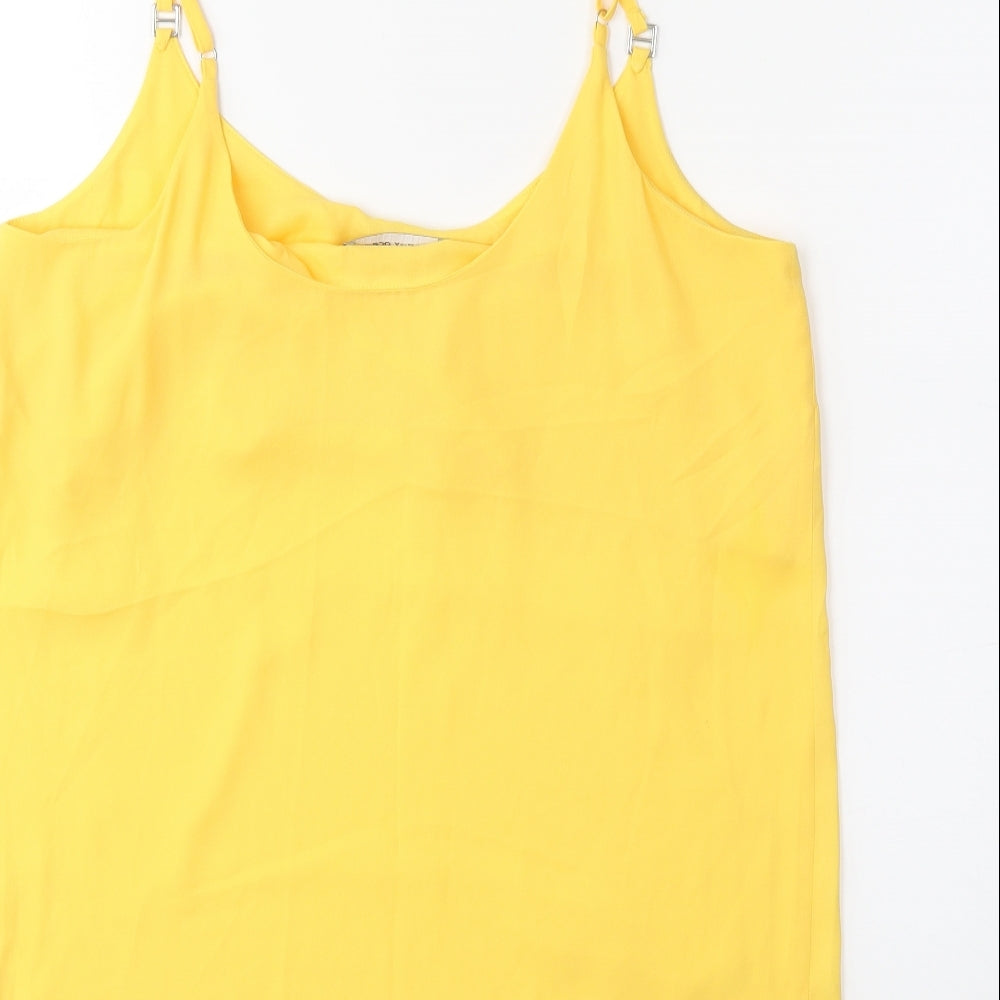 Dorothy Perkins Womens Yellow Basic Blouse Size 12