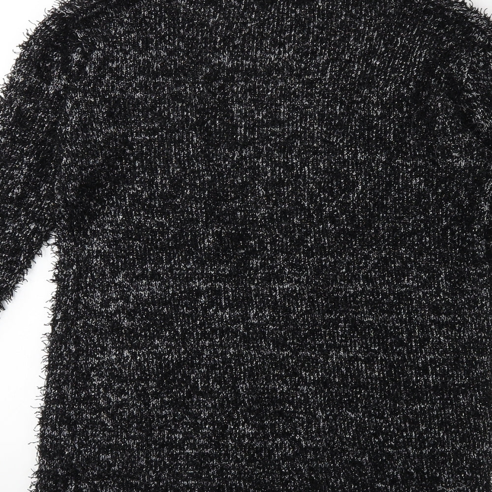 South Womens Black Knit Cardigan Jumper Size 14