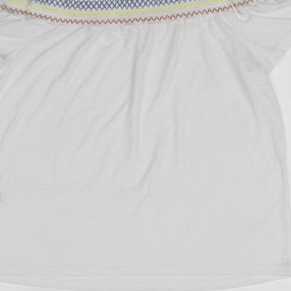 Papaya Womens White Basic Blouse Size 12