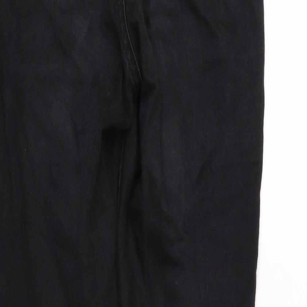 deniem & co Womens Black Straight Jeans Size 12 L32 in