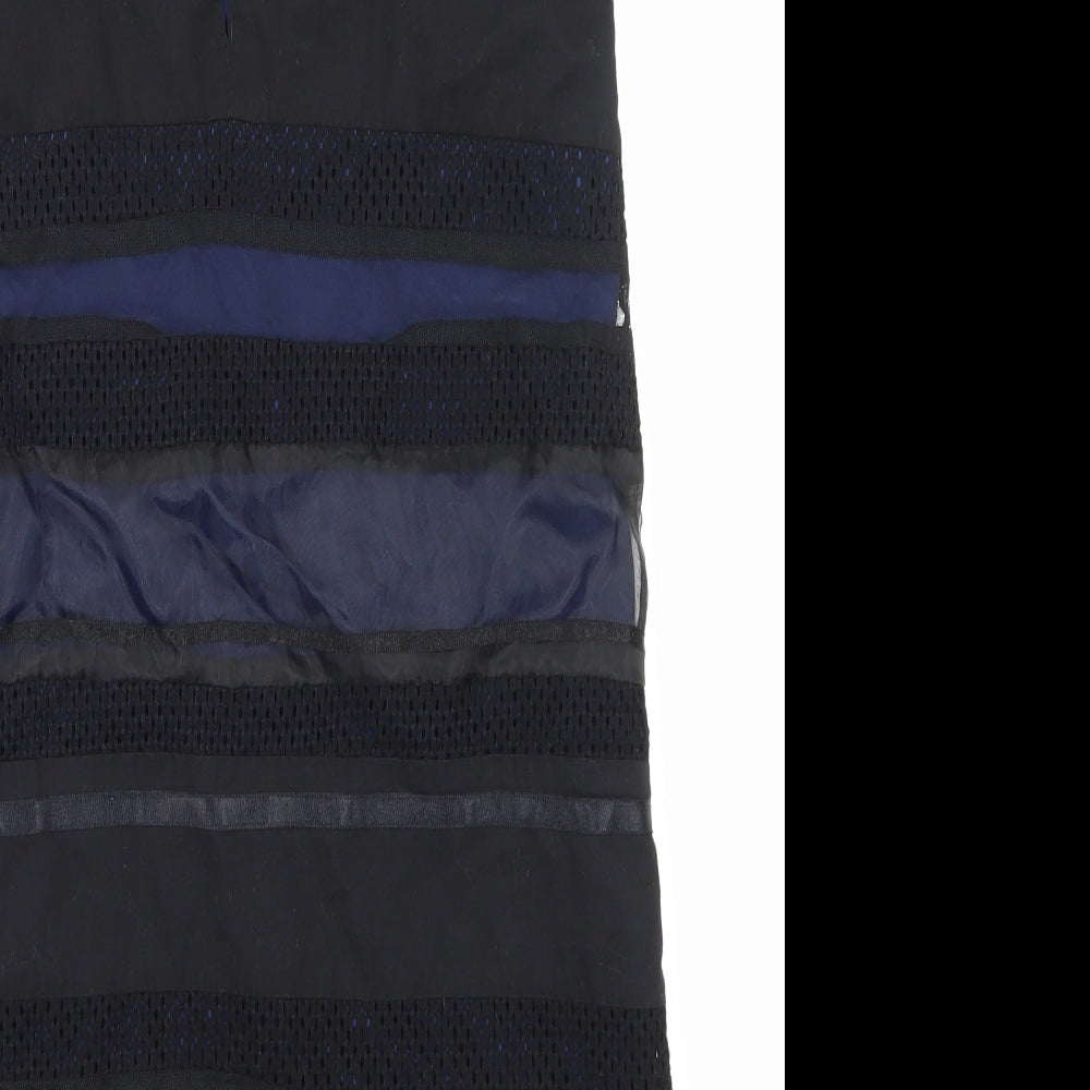 Finery Womens Black Striped Pencil Dress Size 8