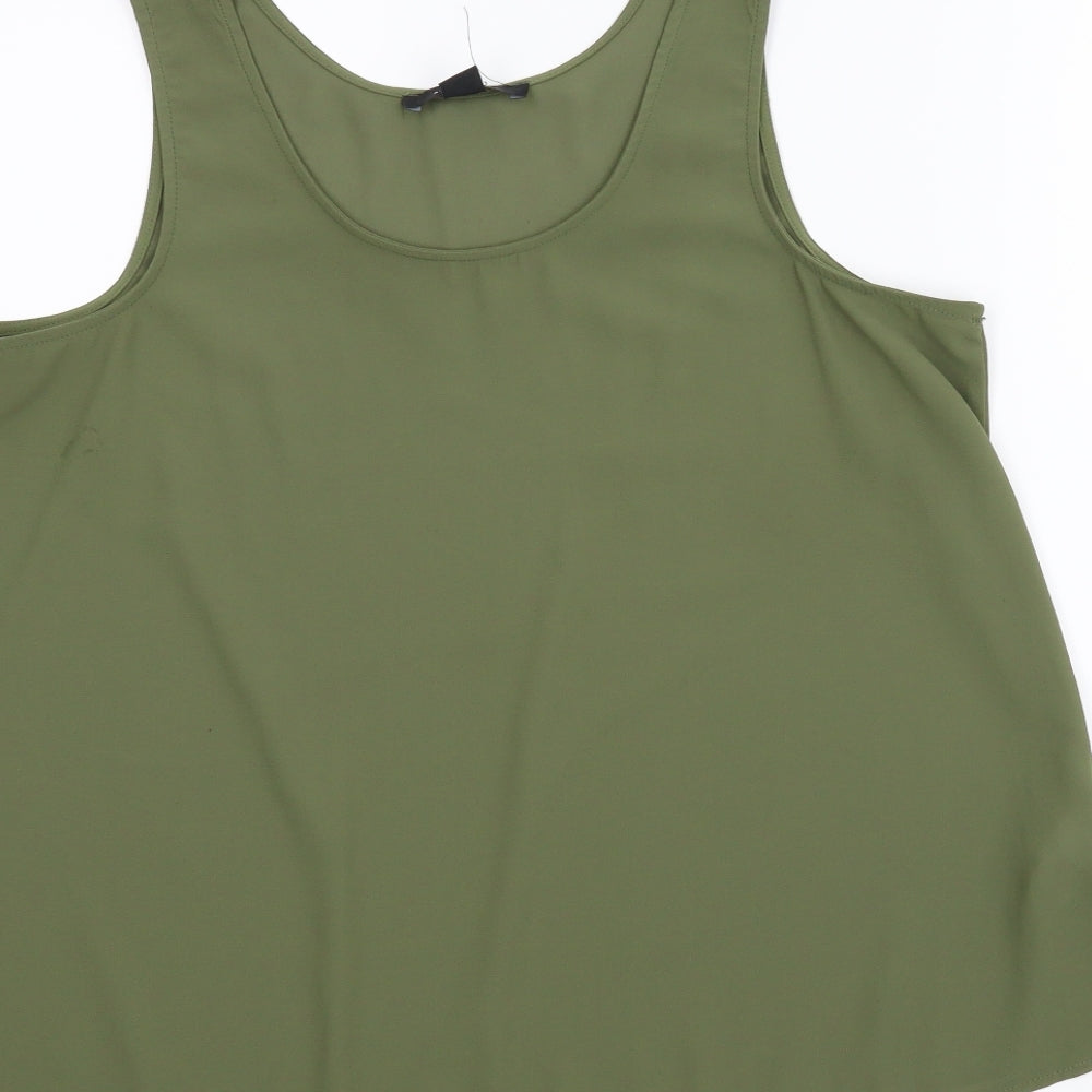 Atmosphere Womens Green Basic Blouse Size 14