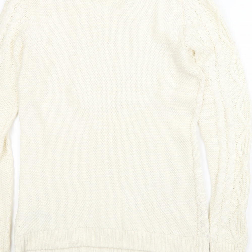 H&M Womens Beige Pullover Jumper Size S