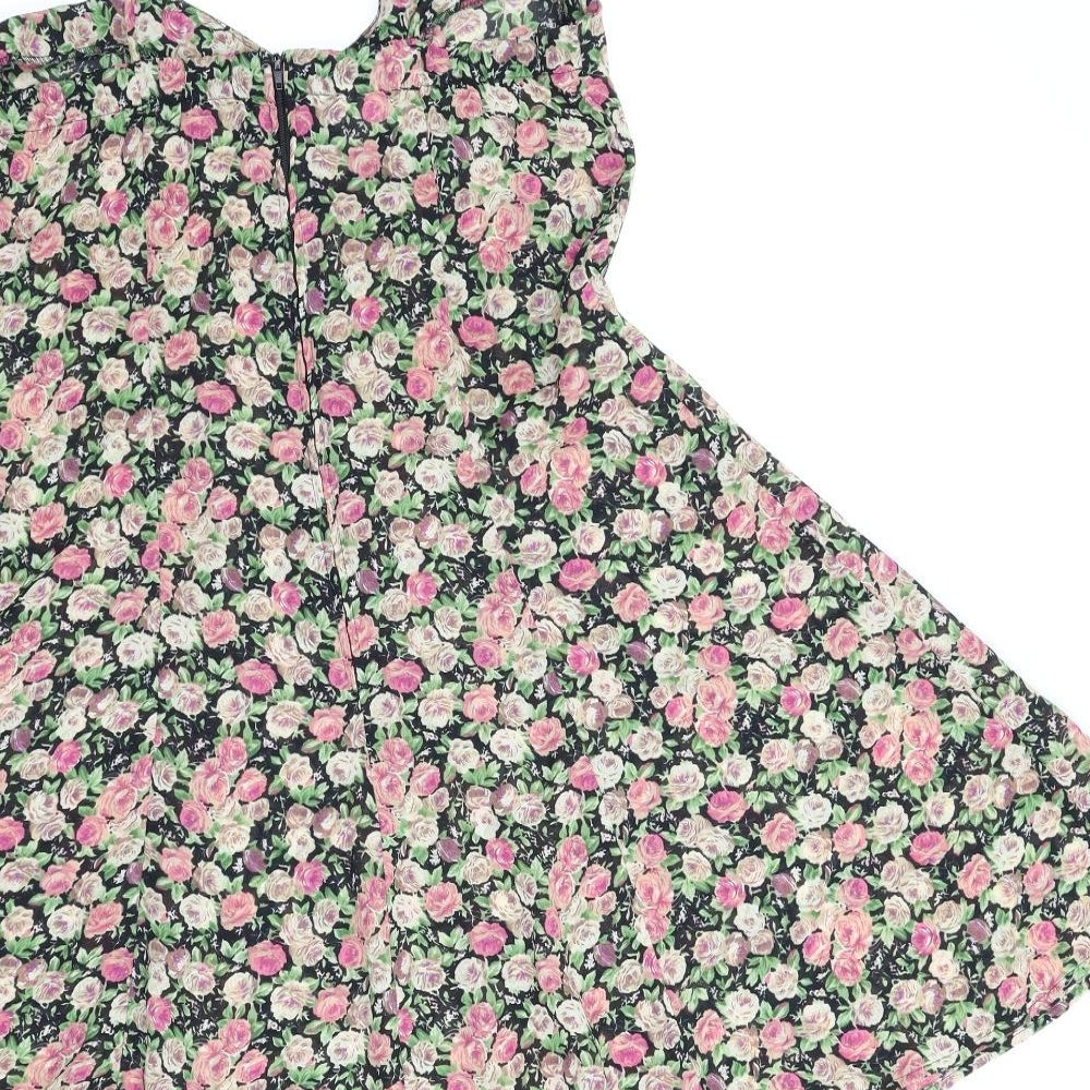Sense Womens Multicoloured Floral A-Line Size M