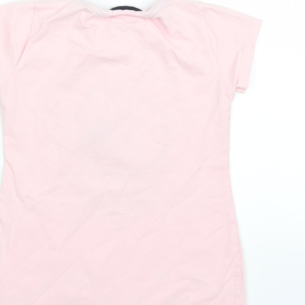 FILE Womens Pink Basic T-Shirt Size 8 - MEOW