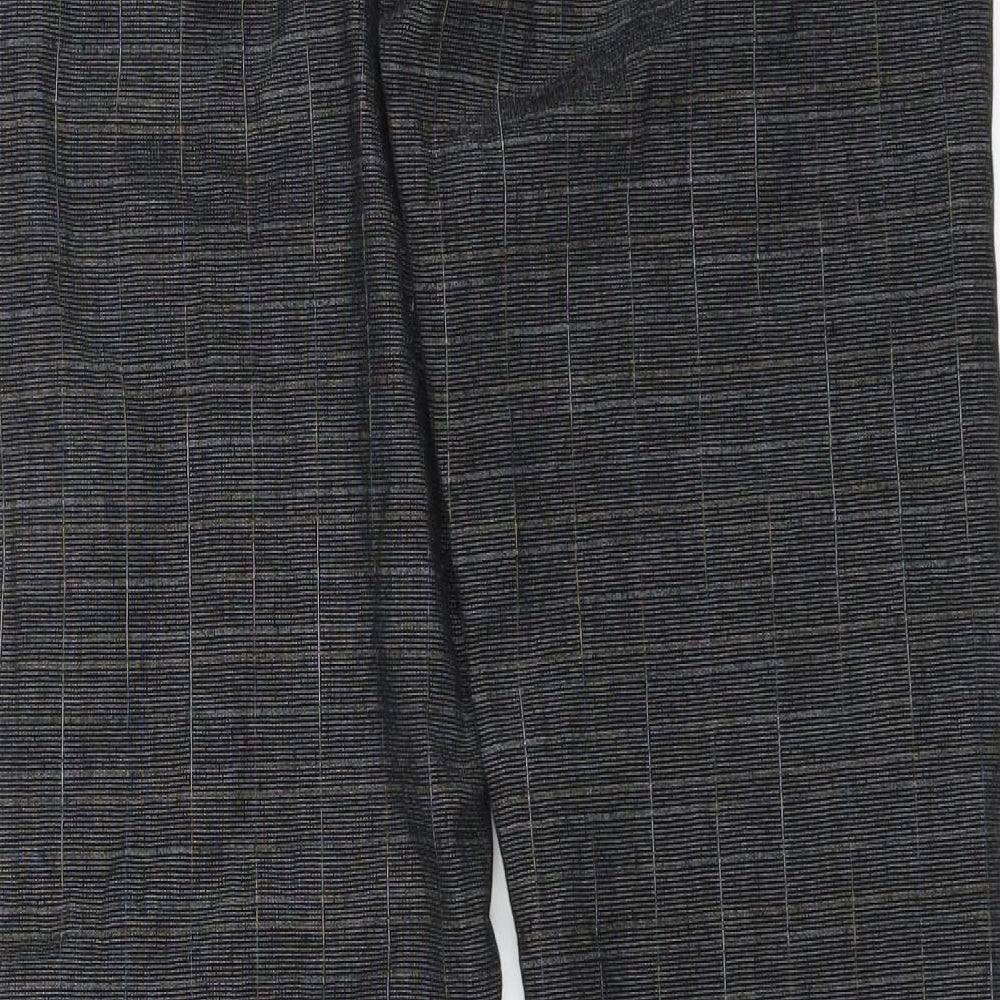 Fashion Apparel Womens Grey Check Trousers Size 34 in L29 in
