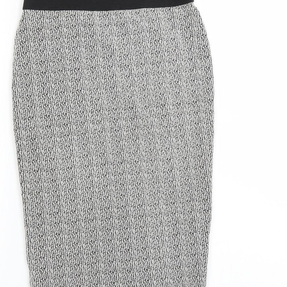 F&F Womens Grey Straight & Pencil Skirt Size 6